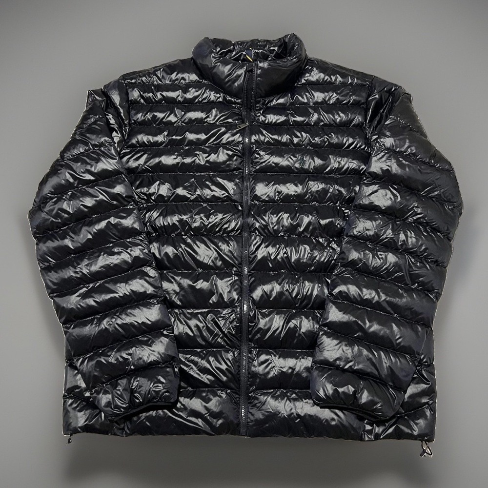 NWT Polo Ralph Lauren Mens Navy Gloss Classic Packable Puffer Jacket Size 2XLT